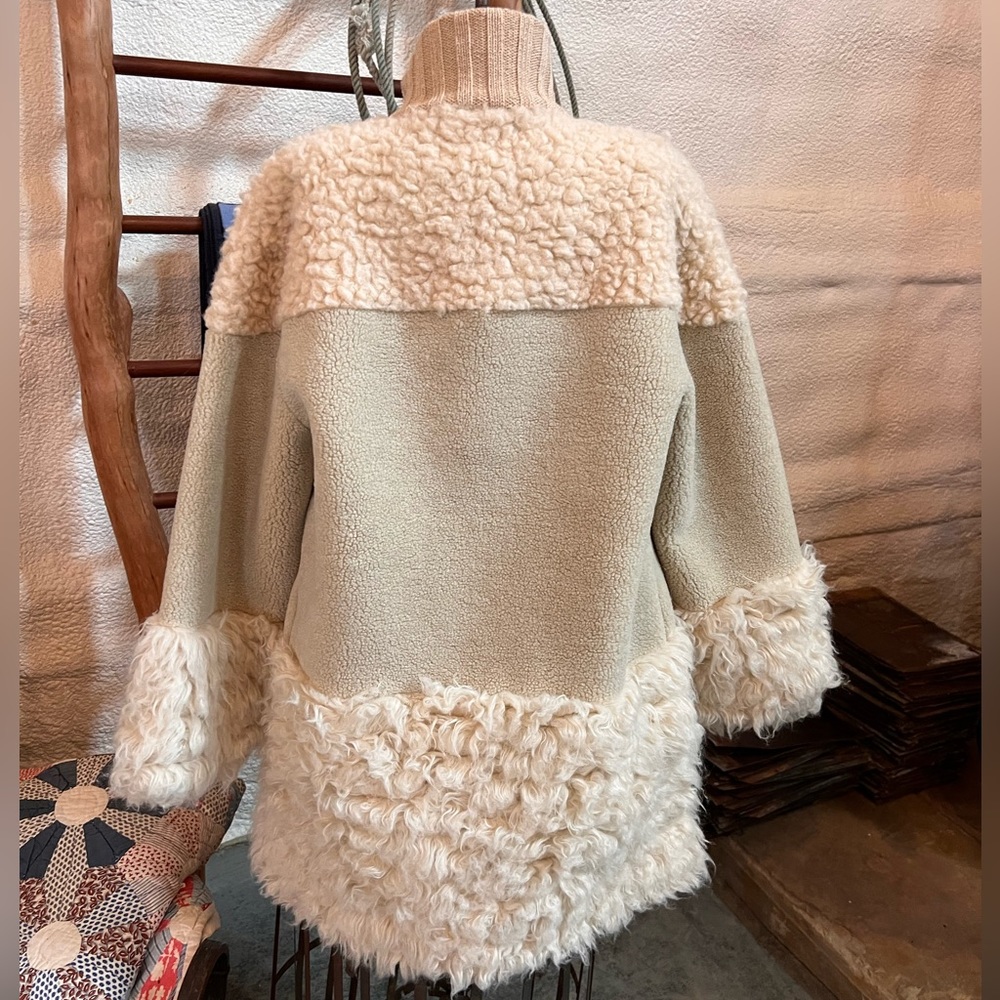 Something Navy Faux Sherling Coat in XS. New with tags.